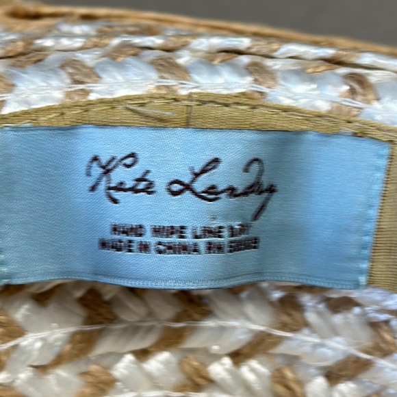 Kate Landry tan and white hat - Picture 3 of 8